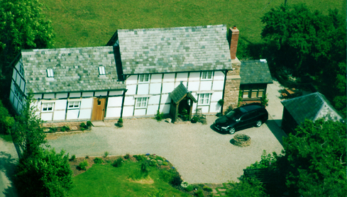 timber frame house after restoration